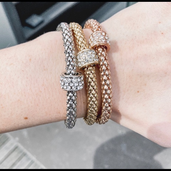 Stackable bracelets 3 tone (set) - Picture 2 of 5